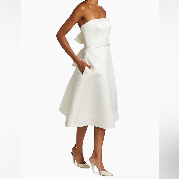 Amsale Duchesse Satin Strapless Dress NWT Size 10